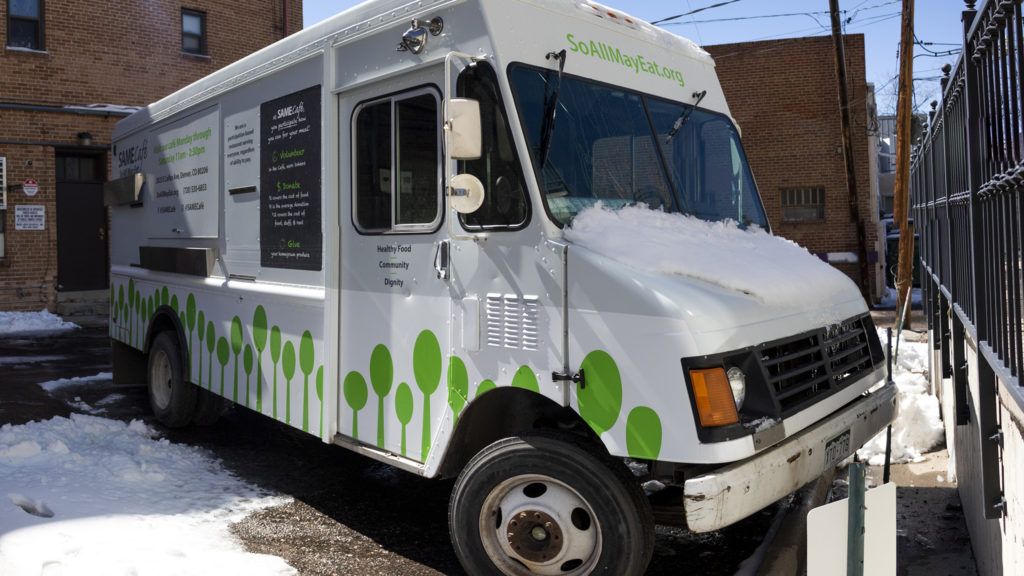 SAME Cafe's new food truck, March 15, 2019. (Kevin J. Beaty/Denverite)