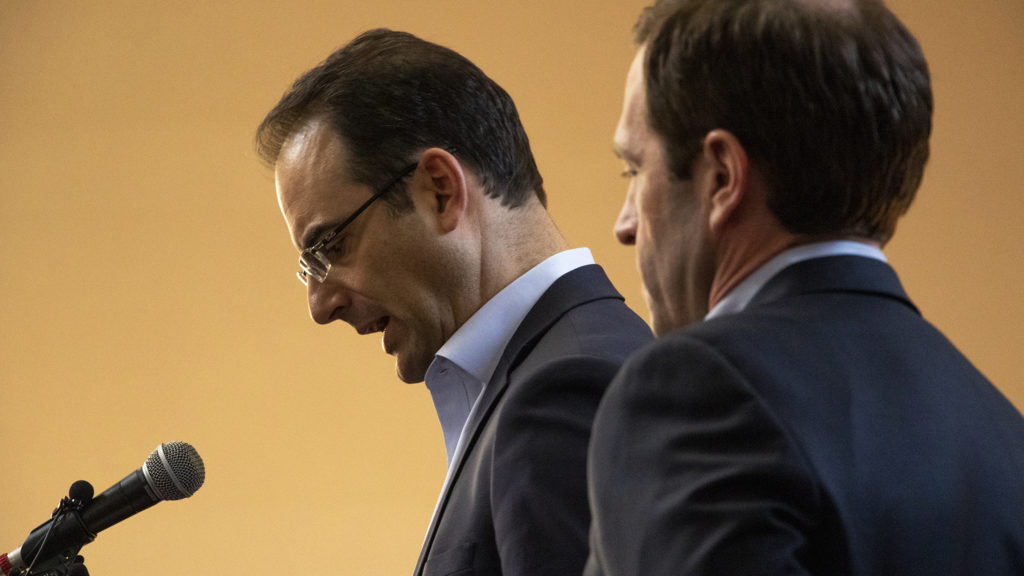 Colorado Attorney General Phil Weiser speaks during a vigil for the victims of a massacre at a Christchurch, New Zealand, mosque at the Colorado Muslim Society, March 16, 2019. (Kevin J. Beaty/Denverite)