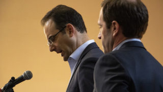 Colorado Attorney General Phil Weiser speaks during a vigil for the victims of a massacre at a Christchurch, New Zealand, mosque at the Colorado Muslim Society, March 16, 2019. (Kevin J. Beaty/Denverite)