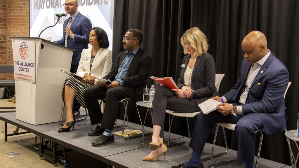 A mayoral candidate forum on environmental policy at the Alliance Center downtown, March 21, 2019. (Kevin J. Beaty/Denverite)