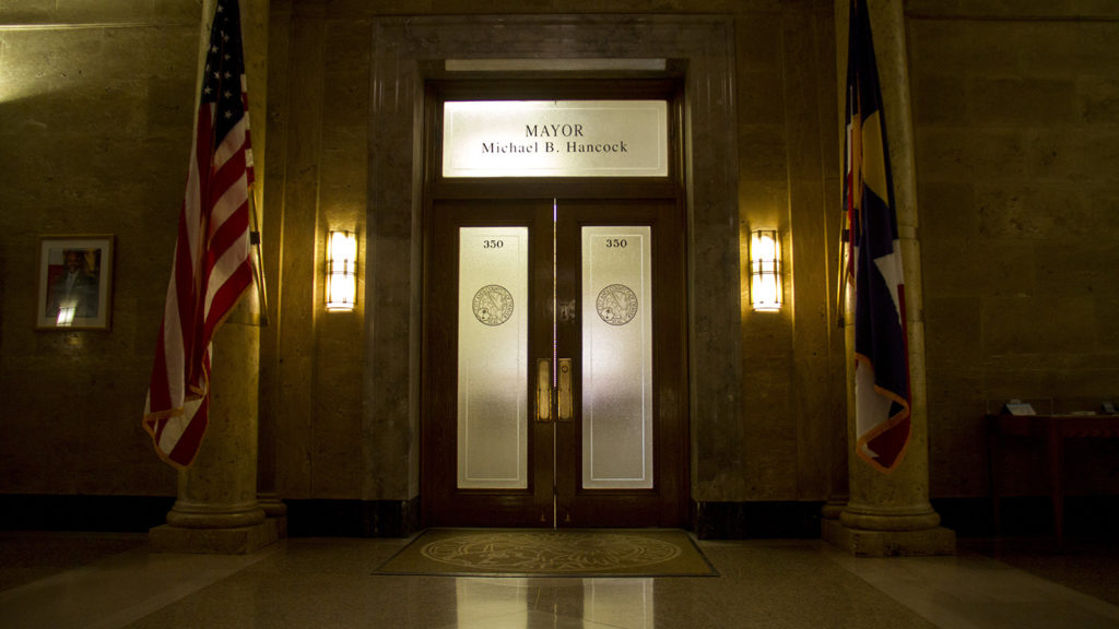 La oficina del alcalde de Denver. (Kevin J. Beaty/Denverite)