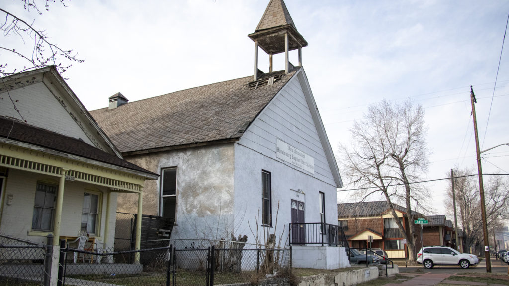 New Jerualem Missionary Church on Lawrence Street, Five Points, April 3, 2019. (Kevin J. Beaty/Denverite)