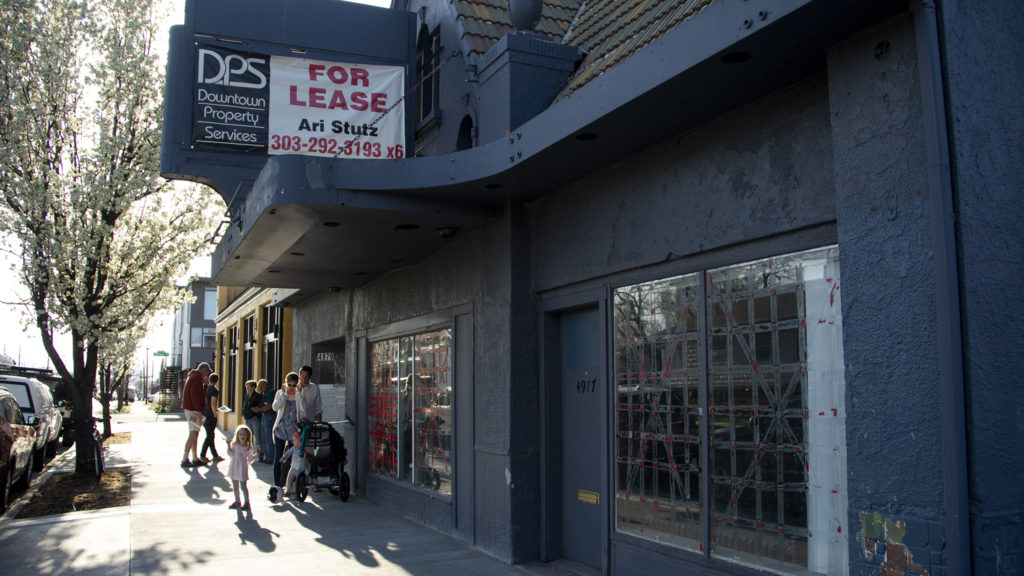 Yates Theater in Berkeley before a community meeting concerning its fate, June 25, 2019. (Kevin J. Beaty/Denverite)