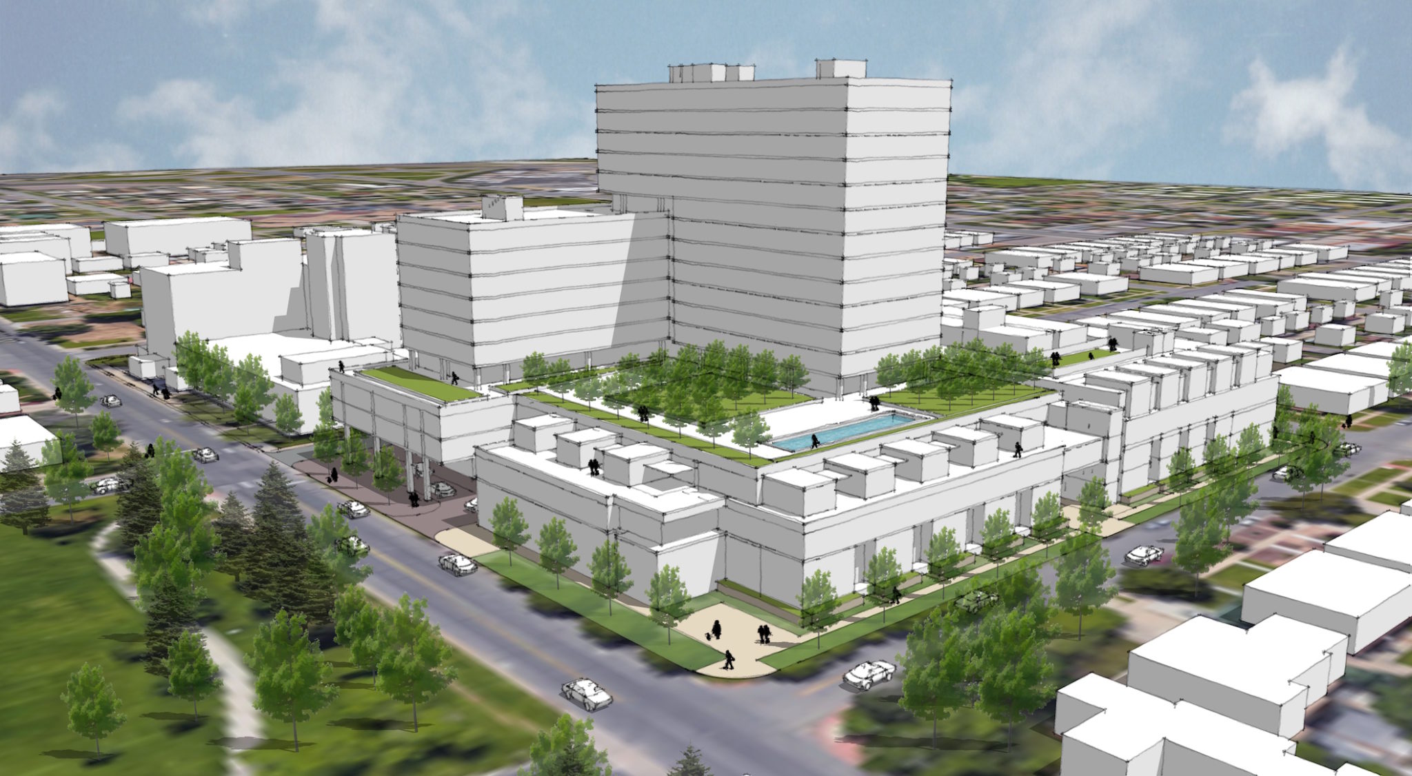 A West Colfax parking lot could 320 homes, half of them