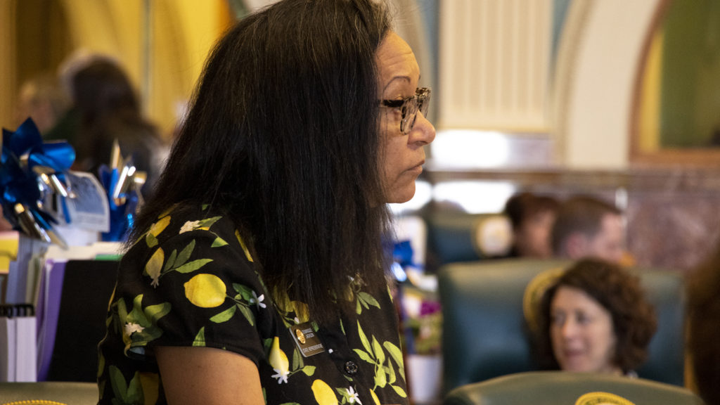 District 42 Rep. Dominique Jackson, Colorado House of Representatives, April 19, 2019. (Kevin J. Beaty/Denverite)