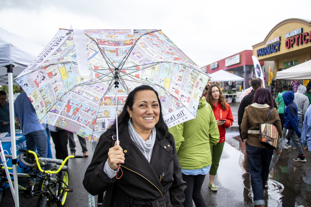 City Councilwoman Debbie Ortega poses for a portrait. Little Saigon Night Market. Federal Boulevard, June 21, 2019. (Kevin J. Beaty/Denverite)