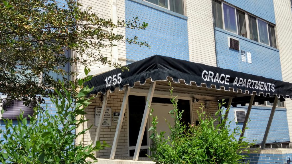 Mercy Housing's Grace Apartments in East Colfax on July 18, 2019. (Donna Bryson/Denverite)