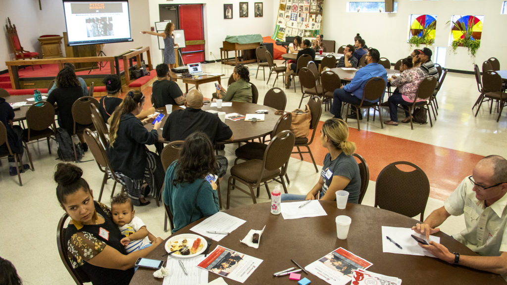 A CrossPurpose housing seminar at Shorter Community AME Church, Aug. 13, 2019. (Kevin J. Beaty/Denverite)