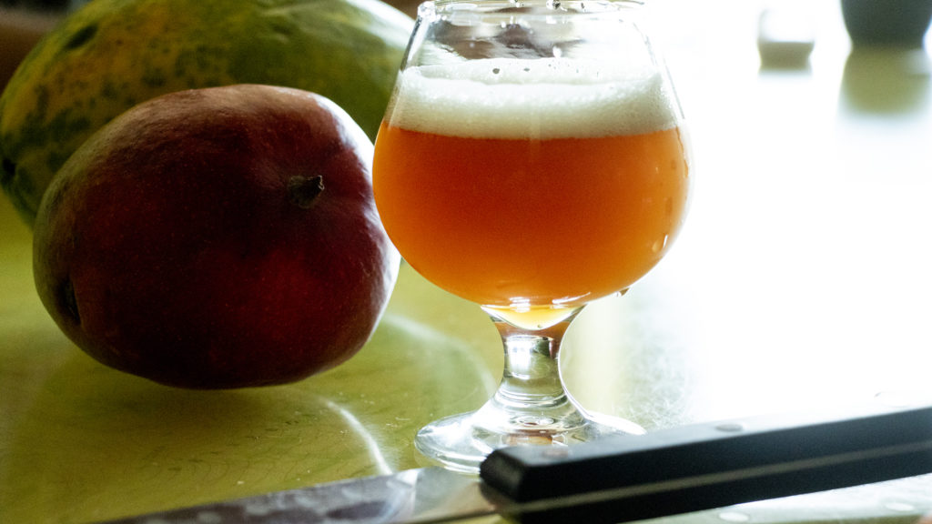 The Intrepid Sojourner Beer Project's MO’AIPA Easter Island beer, Lincoln Park, Aug. 22, 2019. (Kevin J. Beaty/Denverite)