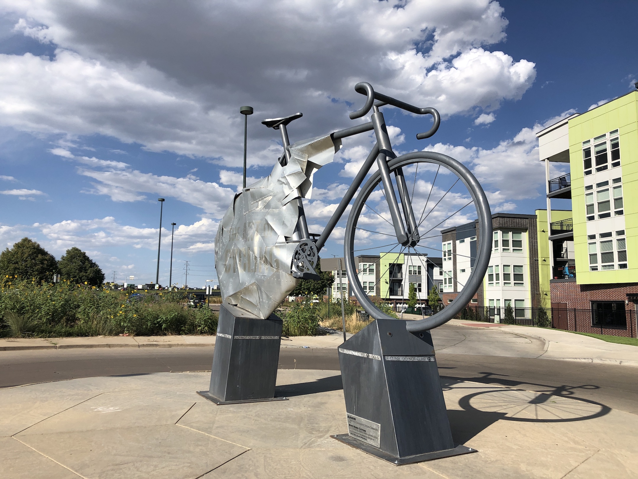 If you're looking for that giant 'Art of Cycling' sculpture, it moved