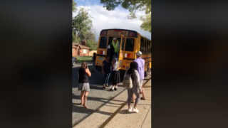 A screenshot of a video taken by Qaedah Perron showing an incident involving Denver Public School employees on Sept. 18, 2019, in Denver.