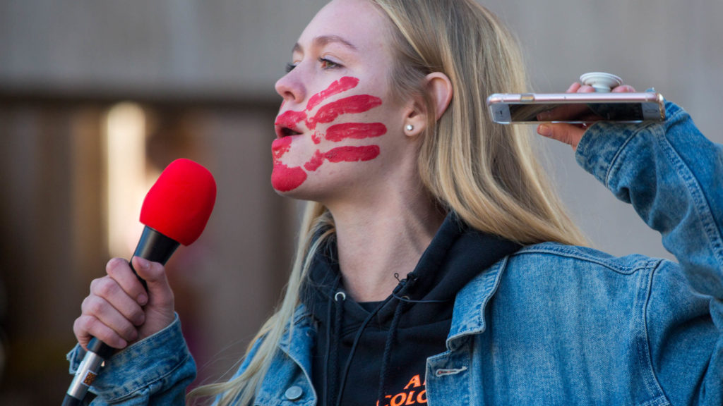 Swedish environmental activist Greta Thunberg headlined a Denver protest against climate change in Civic Center Park on Friday Oct. 11, 2019.