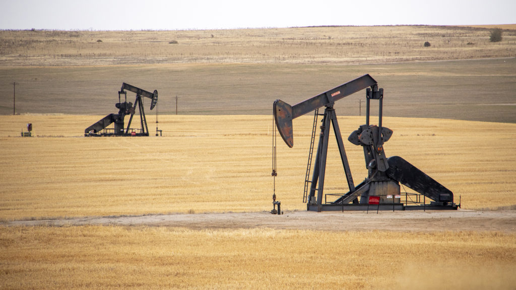Oil and gas infrastructure near Denver International Airport. Oct. 18, 2019. (Kevin J. Beaty/Denverite)