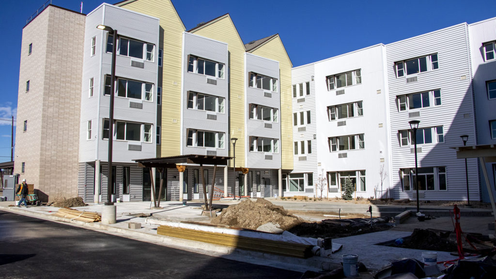 A new housing project at Laradon in Globeville. Nov. 8, 2019. (Kevin J. Beaty/Denverite)