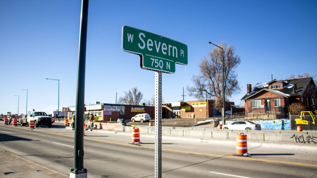 Severn Place, just east of Federal Boulevard. Nov. 12, 2019. (Kevin J. Beaty/Denverite)