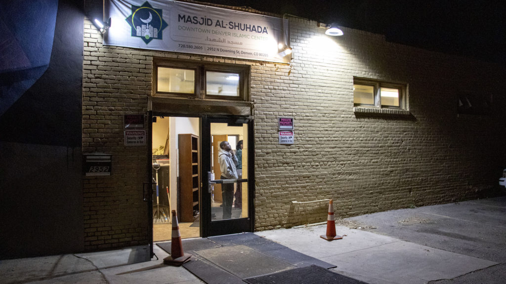 The Downtown Denver Islamic Center off Downing Street, in Whittier, after a man arrived at the mosque with a long gun. Nov. 14, 2019. (Kevin J. Beaty/Denverite)