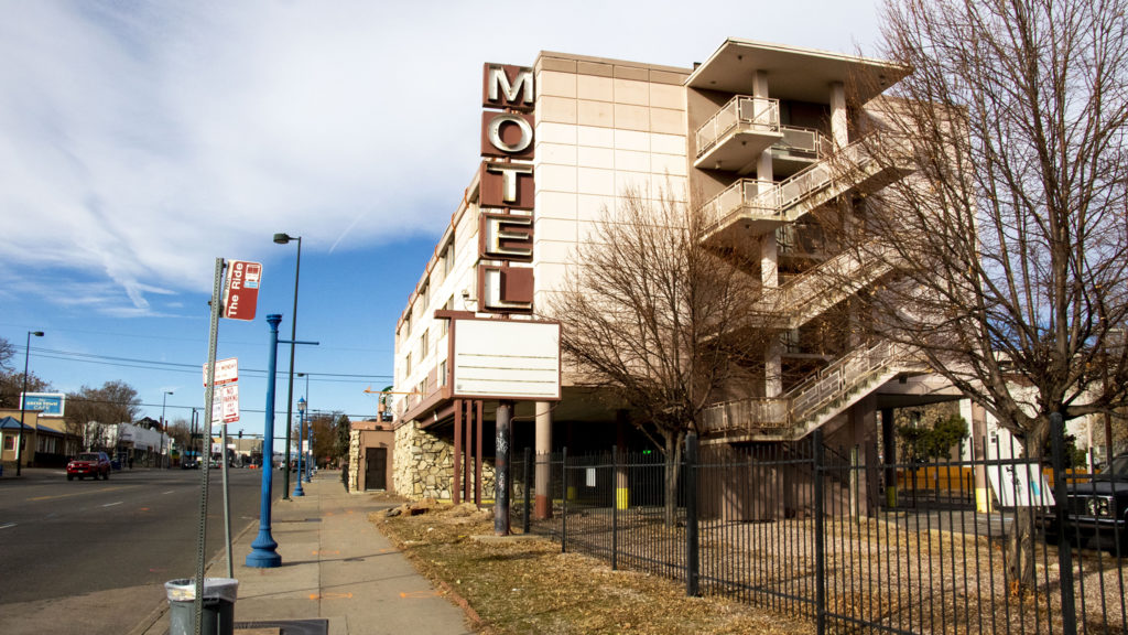 The All Inn Motel on East Colfax Avenue. Nov. 19, 2019. (Kevin J. Beaty/Denverite)