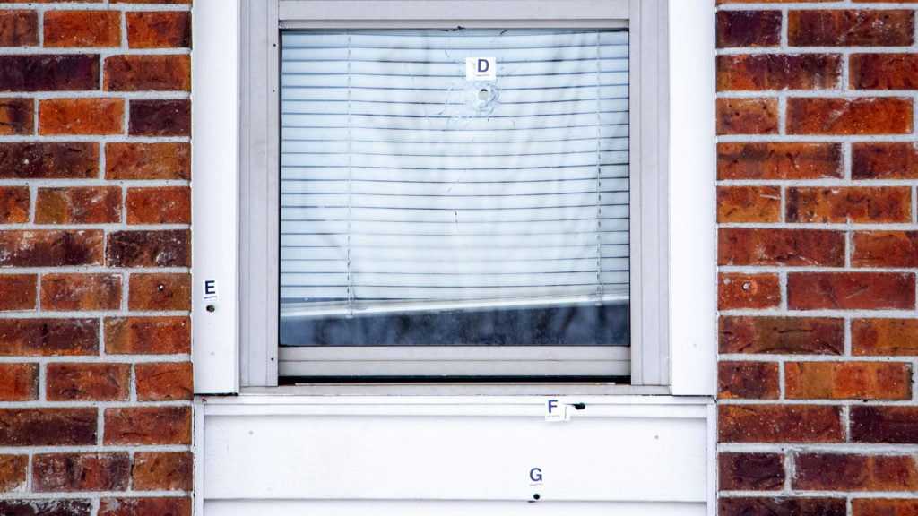 A home on Harrison Street in Denver's Clayton neighborhood where a six-year-old was shot. Nov. 22, 2019. (Kevin J. Beaty/Denverite)