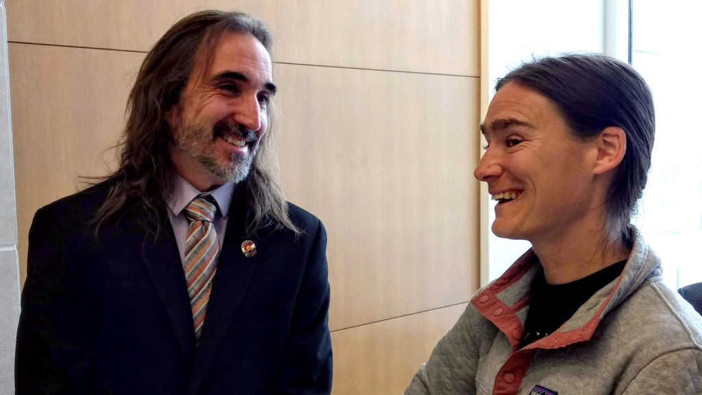 Terese Howard and her attorney, Darren O'Connor. Nov. 22, 2019. (Donna Bryson/Denverite)