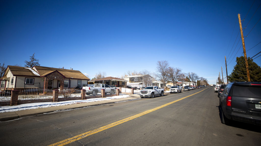 The 900 block of South Irving Street in Westwood. Jan. 2, 2020. (Kevin J. Beaty/Denverite)