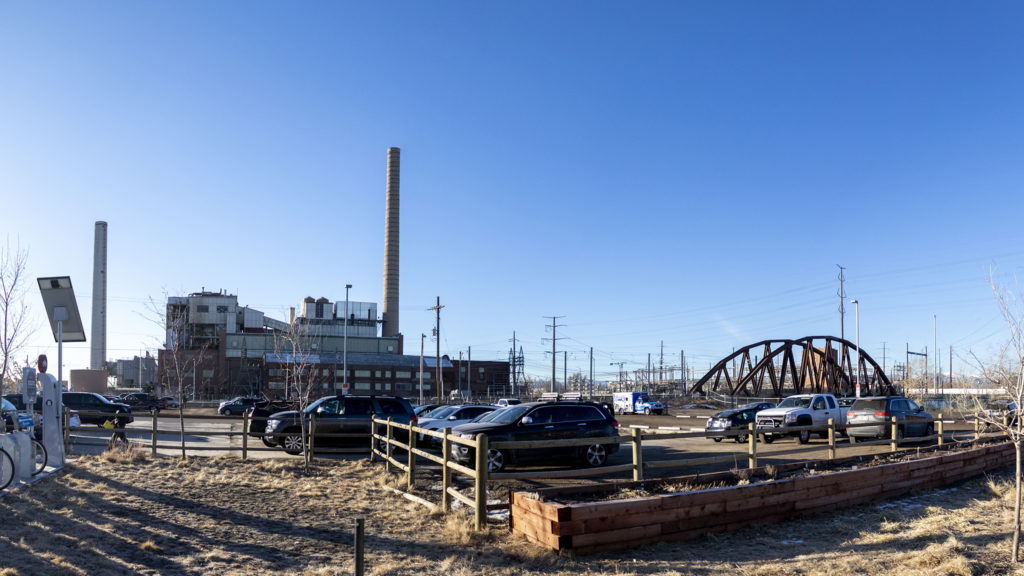The parking lot at Steam On The Platte, Sun Valley, Jan. 14, 2020. (Kevin J. Beaty/Denverite)