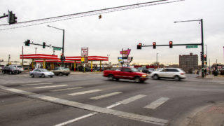 Traffic at the corner of Federal Boulevard and Florida Avenue, Jan. 16, 2020.