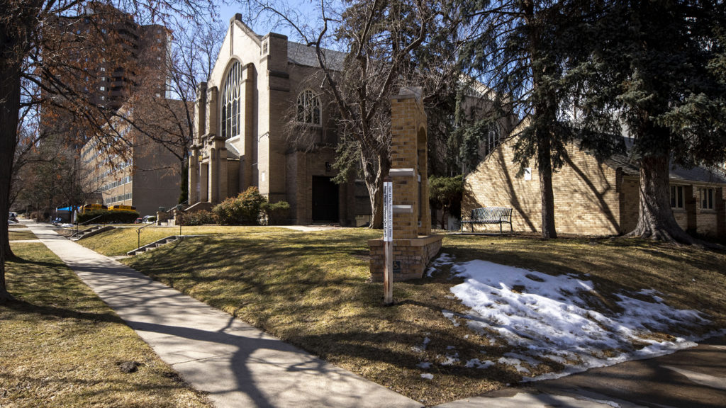 Cheesman Park's Warren Church. March 4, 2020. (Kevin J. Beaty/Denverite)