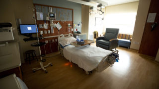 A negative pressure room inside St. Joseph Hospital, March 10, 2020. (Kevin J. Beaty/Denverite)