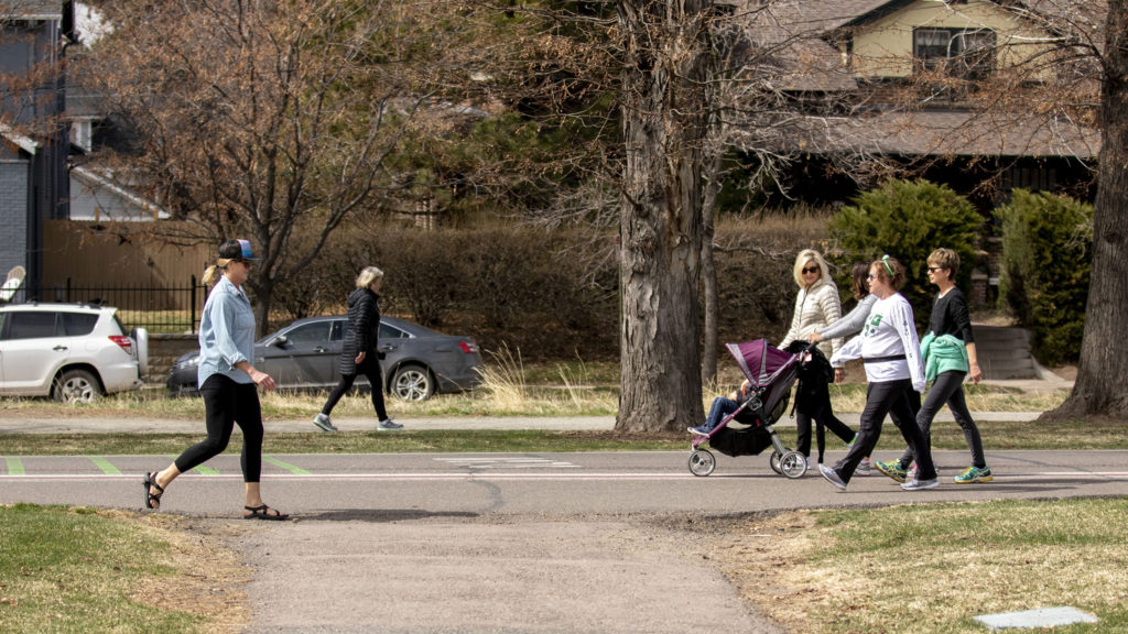 Washington Park is full of people "working from home," March 17, 2020. (Kevin J. Beaty/Denverite)