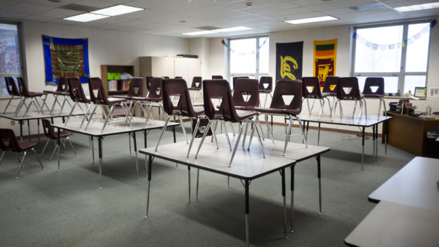 Bruce Randolph School during an extended COVID-19 spring break. March 19, 2020. (Kevin J. Beaty/Denverite)