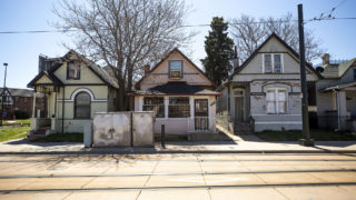 Homes on Welton Street owned by Robert and Eddie Woolfolk of the nonprofit Charity's House. May 1, 2020.