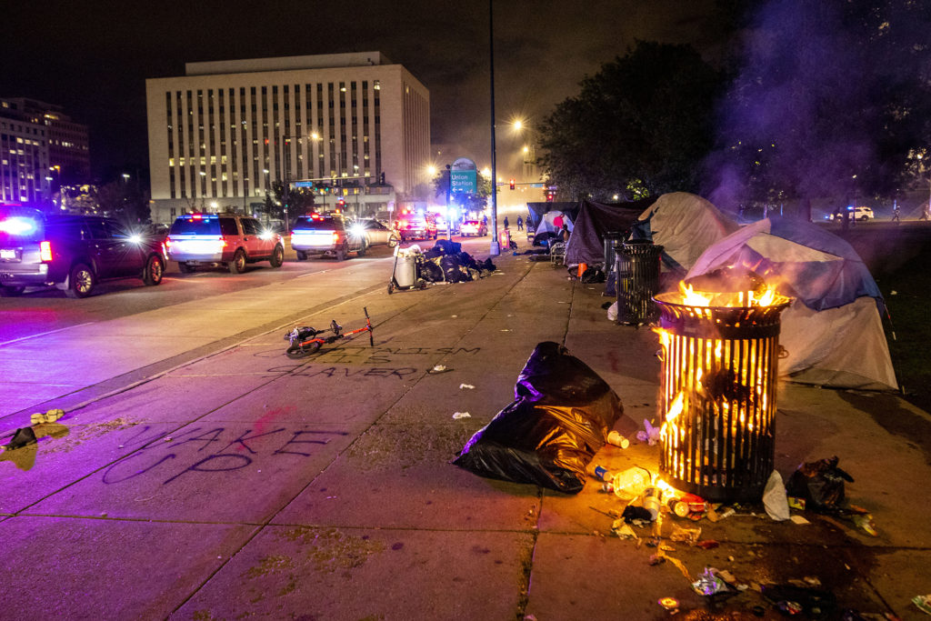 Denver police use chemicals to deter people protesting police violence