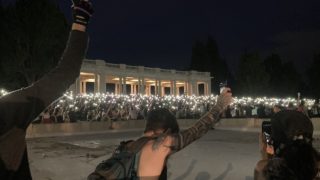 Protesters observe a moment of silence for Breonna Taylor, who was killed by police in Louisville, Kentucky in March. People marched through downtown Denver on June 5, 2020, to protest racism and police brutality.