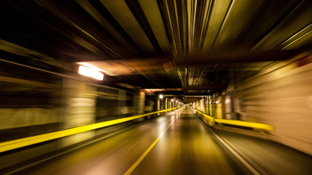Inside the labyrinth of tunnels beneath Denver International Airport. July 7, 2020.
