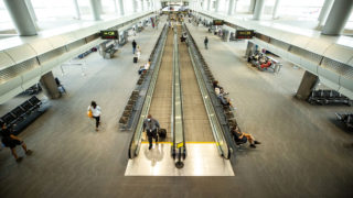 Inside Denver International Airport's C concourse. July 7, 2020.