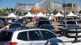 Denver's COVID-19 testing site at the Pepsi Center had about 2,000 reservations on July 8, 2020. The lines were long.
