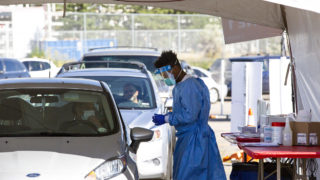 Denver's COVID-19 testing site at the Pepsi Center had about 2,000 reservations on July 8, 2020. The lines were long.