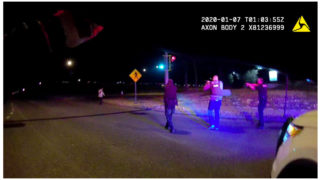 A still from an officer-worn camera of the January 6, 2020, shooting of Nico
Alexander Descheenie in Aurora.