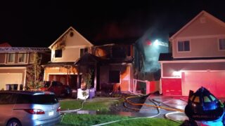 Denver Fire crews put out a fire at 5312 N. Truckee St. in Green Valley Ranch.