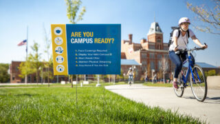 A sign of the times outside of the Tivoli Student Union on Denver's Auraria Campus. Sept. 30, 2020.