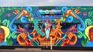 David Garcia Ocelotl's "Huitzilopochtli" which was painted over in April 2020. (Photo courtesy of David Garcia)