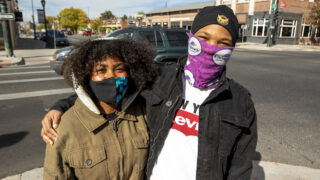 Katelyn Trujillo and
Moses Malavet when Denver's tighter rules on face coverings were announced in October 2020.