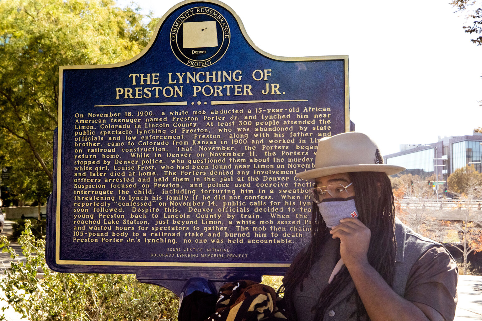 A new sign downtown recognizes Denver's role in the lynching of a 15