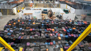 This pile of luggage isn't part of a conspiracy theory (or is it?).
