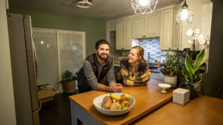 Kimberly and Jonathan Strat at their new home in Westminster. Nov. 20, 2020.