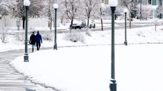 Snow blankets Denver's Central Park neighborhood. Nov, 24, 2020.
