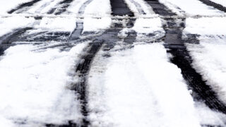 An unplowed road in Denver's East Colfax neighborhood. Nov, 24, 2020.