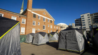 Denver's first safe outdoor camping site will soon open here next to First Baptist Church in Capitol Hill. Dec. 4, 2020.