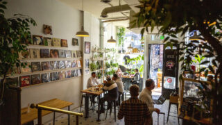 Larimer Records Cafe is open for business in Larimer Square. Feb. 2, 2021.