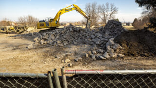The historic Pancratia Hall is being renovated and will soon become full of affordable housing units on the Loretto Heights campus. Harvey Park South, Feb. 10, 2021.